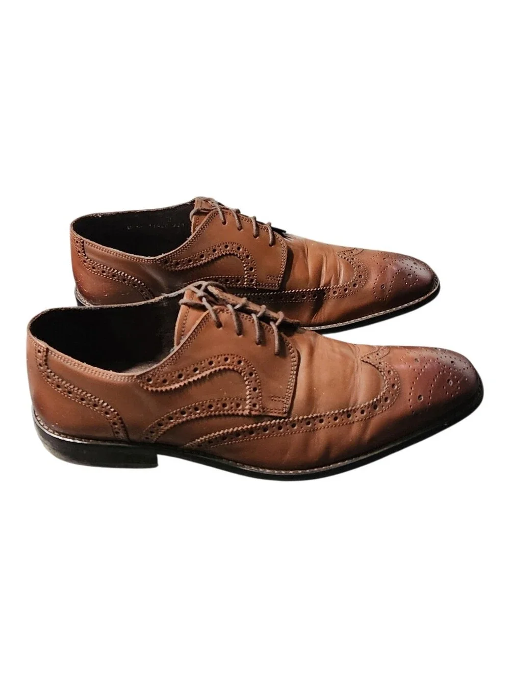 Florsheim Leather Wingtip Brogue Derby Oxfords Dress Shoes Size 10.5 D